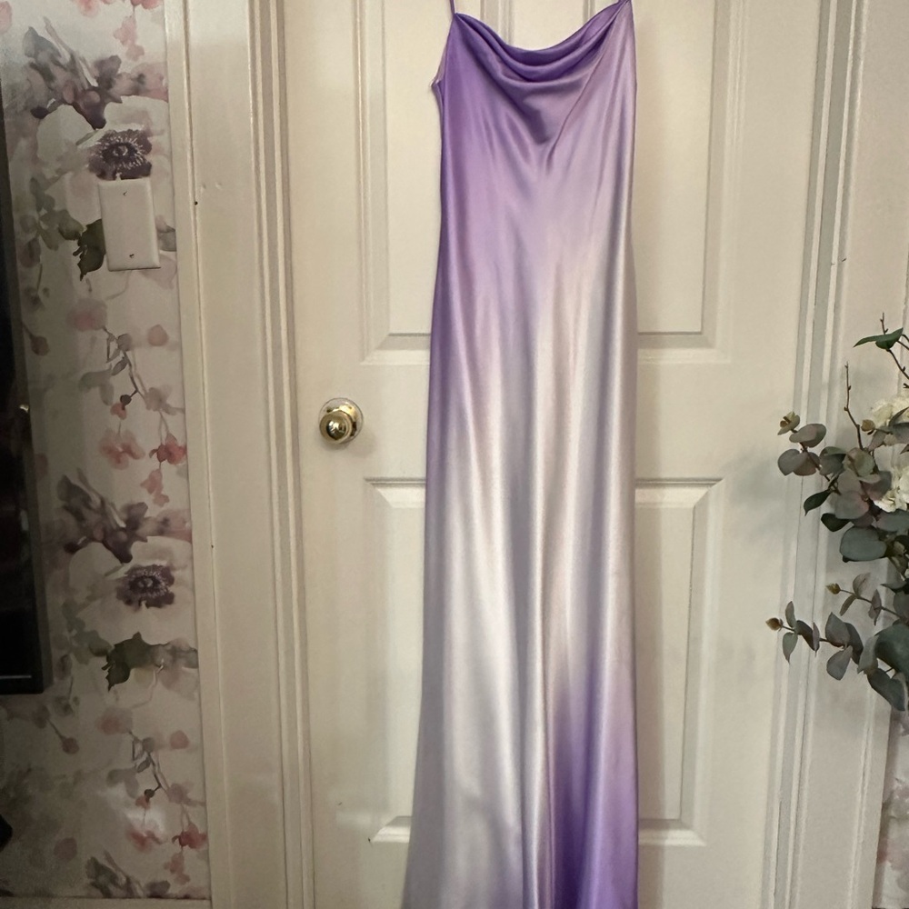Elegant Lavender Ombre Prom Dress
